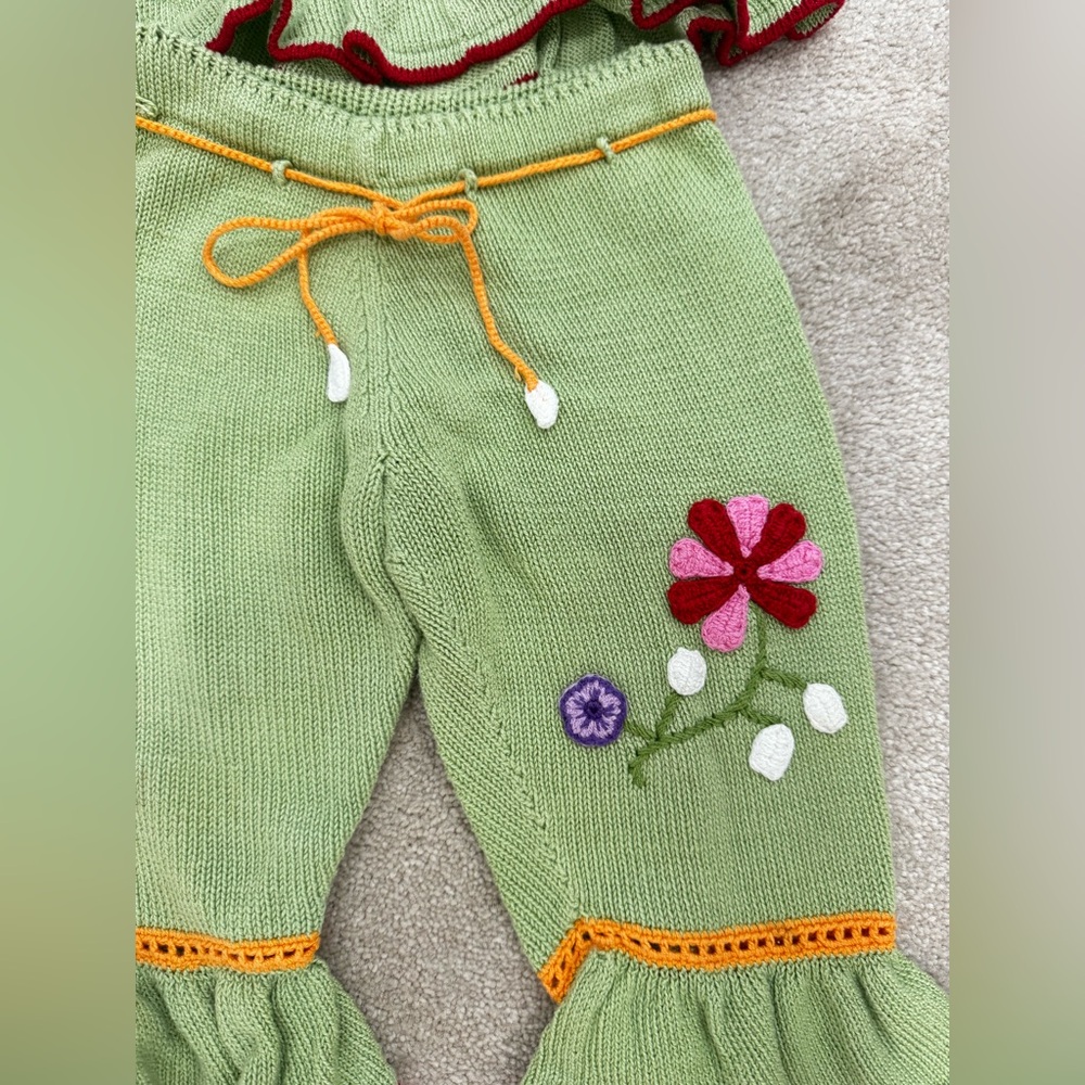Zackali 4 Kids Green Knit girls knit set, size 2 - Picture 8 of 8